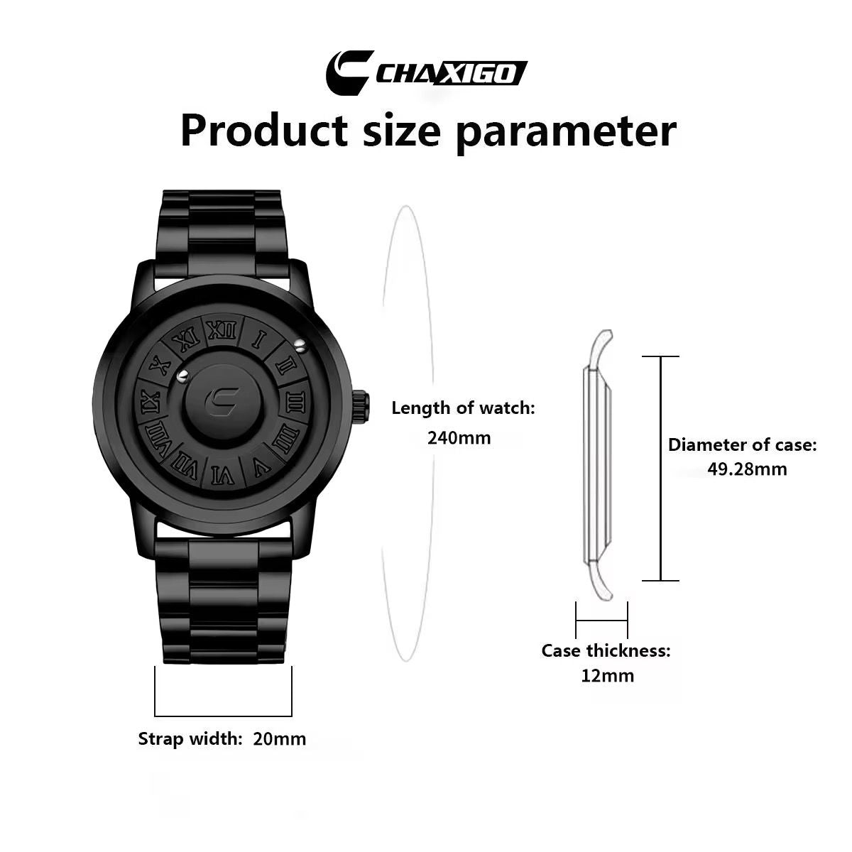 ROMAN NUMERAL SET IN A CIRCULAR LAYERED DESIGN