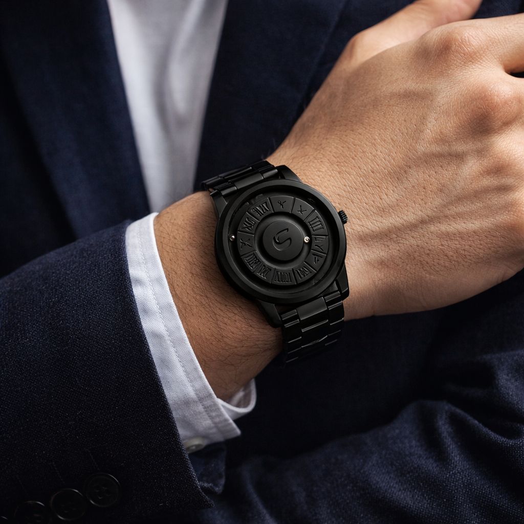 ROMAN NUMERAL SET IN A CIRCULAR LAYERED DESIGN